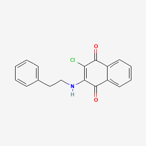 molecular formula C18H14ClNO2 B3032929 2-Chloro-3-(phenethylamino)naphthalene-1,4-dione CAS No. 6307-22-8