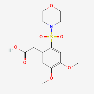 molecular formula C14H19NO7S B3032933 [4,5-Dimethoxy-2-(morpholine-4-sulfonyl)phenyl]acetic acid CAS No. 63212-44-2