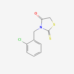 molecular formula C10H8ClNOS2 B3032934 3-(2-Chlorobenzyl)-2-thioxo-1,3-thiazolidin-4-one CAS No. 6322-63-0