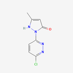 molecular formula C8H7ClN4O B3032941 1-(6-chloropyridazin-3-yl)-3-methyl-1H-pyrazol-5-ol CAS No. 63480-43-3