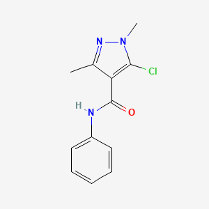 molecular formula C12H12ClN3O B3032950 5-Chloro-1,3-dimethyl-n-phenyl-1h-pyrazole-4-carboxamide CAS No. 64174-45-4