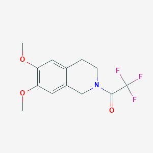 molecular formula C13H14F3NO3 B303296 6,7-Dimethoxy-2-(trifluoroacetyl)-1,2,3,4-tetrahydroisoquinoline 