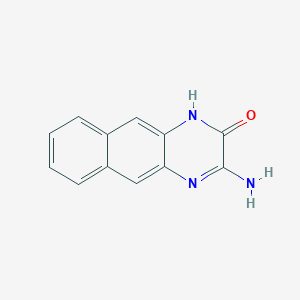 molecular formula C12H9N3O B303297 3-amino-1H-benzo[g]quinoxalin-2-one 