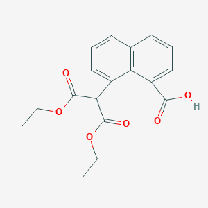 8-[2-Ethoxy-1-(ethoxycarbonyl)-2-oxoethyl]-1-naphthoic acid