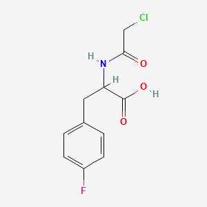 B3032981 2-[(2-Chloroacetyl)amino]-3-(4-fluorophenyl)propanoic acid CAS No. 67206-19-3