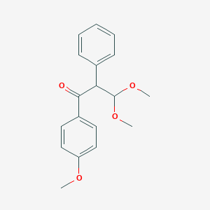 molecular formula C18H20O4 B303299 3,3-Dimethoxy-1-(4-methoxyphenyl)-2-phenyl-1-propanone 
