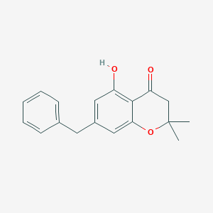 molecular formula C18H18O3 B303300 7-benzyl-5-hydroxy-2,2-dimethyl-2,3-dihydro-4H-chromen-4-one 
