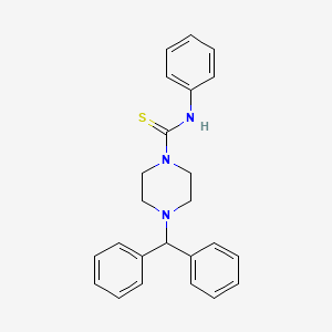 molecular formula C24H25N3S B3033003 4-benzhydryl-N-phenylpiperazine-1-carbothioamide CAS No. 6936-30-7