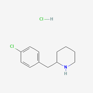 molecular formula C12H17Cl2N B3033004 2-[(4-Chlorophenyl)methyl]piperidine hydrochloride CAS No. 6936-90-9