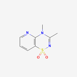 molecular formula C8H9N3O2S B3033018 3,4-Dimethyl-4H-pyrido[2,3-e][1,2,4]thiadiazine 1,1-dioxide CAS No. 70661-85-7