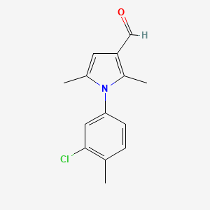1-(3-chloro-4-methylphenyl)-2,5-dimethyl-1H-pyrrole-3-carbaldehyde