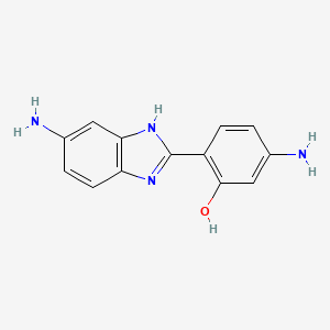 molecular formula C13H12N4O B3033028 5-amino-2-(5-amino-1H-benzimidazol-2-yl)phenol CAS No. 72401-16-2