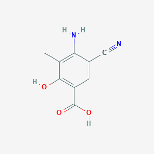 molecular formula C9H8N2O3 B3033033 4-氨基-5-氰基-2-羟基-3-甲基苯甲酸 CAS No. 72817-94-8