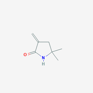 molecular formula C7H11NO B3033035 5,5-Dimethyl-3-methylidenepyrrolidin-2-one CAS No. 73018-16-3