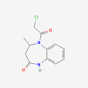 molecular formula C12H13ClN2O2 B3033040 2H-1,5-Benzodiazepin-2-one, 5-(chloroacetyl)-1,3,4,5-tetrahydro-4-methyl- CAS No. 73416-91-8
