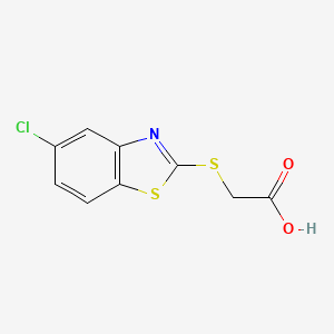 molecular formula C9H6ClNO2S2 B3033044 2-[(5-氯-1,3-苯并噻唑-2-基)硫代]乙酸 CAS No. 73824-24-5