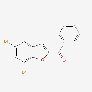 molecular formula C15H8Br2O2 B3033061 (5,7-Dibromo-1-benzofuran-2-yl)(phenyl)methanone CAS No. 75630-71-6