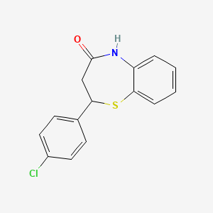 molecular formula C15H12ClNOS B3033073 2-(4-chlorophenyl)-3,5-dihydro-2H-1,5-benzothiazepin-4-one CAS No. 77261-93-9