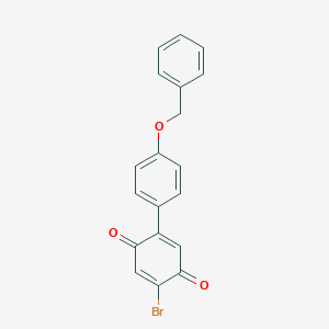 molecular formula C19H13BrO3 B303309 2-[4-(Benzyloxy)phenyl]-5-bromobenzo-1,4-quinone 