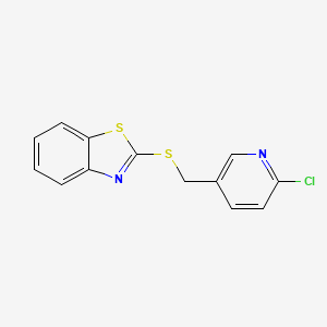 2-{[(6-Chloro-3-pyridinyl)methyl]sulfanyl}-1,3-benzothiazole