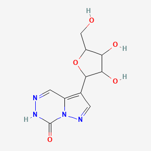 7-[3,4-Dihydroxy-5-(hydroxymethyl)oxolan-2-yl]-1,3,4,9-tetrazabicyclo[4.3.0]nona-4,6,8-trien-2-one