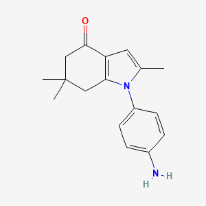 molecular formula C17H20N2O B3033121 1-(4-Aminophenyl)-2,6,6-trimethyl-5,6,7-trihydroindol-4-one CAS No. 865375-66-2