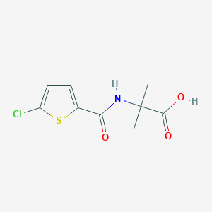 molecular formula C9H10ClNO3S B3033125 Alanine, N-[(5-chloro-2-thienyl)carbonyl]-2-methyl- CAS No. 869548-36-7