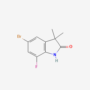 molecular formula C10H9BrFNO B3033128 5-溴-7-氟-3,3-二甲基吲哚-2-酮 CAS No. 872141-26-9