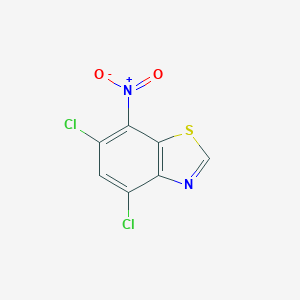 molecular formula C7H2Cl2N2O2S B303313 4,6-Dichloro-7-nitro-1,3-benzothiazole 