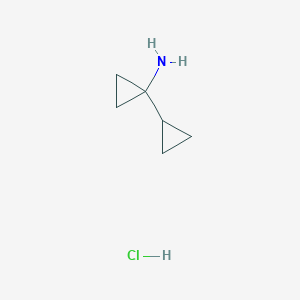 molecular formula C6H12ClN B3033134 1,1'-BI(Cyclopropyl)-1-amine hydrochloride CAS No. 882402-13-3