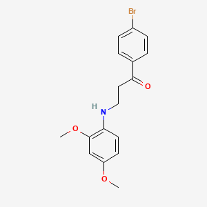 molecular formula C17H18BrNO3 B3033136 1-(4-Bromophenyl)-3-(2,4-dimethoxyanilino)propan-1-one CAS No. 882748-98-3