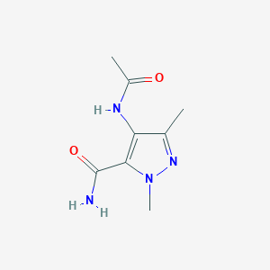 molecular formula C8H12N4O2 B3033149 4-乙酰氨基-1,3-二甲基-1H-吡唑-5-甲酰胺 CAS No. 89239-25-8