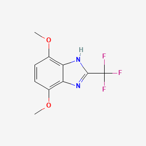 molecular formula C10H9F3N2O2 B3033152 Benzimidazole, 4,7-dimethoxy-2-(trifluoromethyl)- CAS No. 89427-14-5