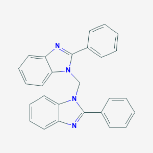molecular formula C27H20N4 B303316 2-phenyl-1-[(2-phenyl-1H-benzimidazol-1-yl)methyl]-1H-benzimidazole 