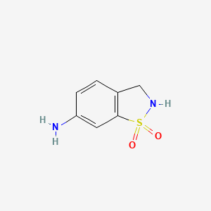molecular formula C7H8N2O2S B3033168 1,2-Benzisothiazol-6-amine, 2,3-dihydro-, 1,1-dioxide CAS No. 916438-46-5