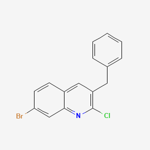 molecular formula C16H11BrClN B3033172 3-Benzyl-7-bromo-2-chloroquinoline CAS No. 918518-81-7