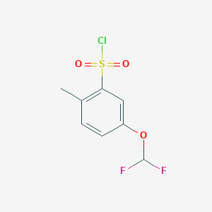 molecular formula C8H7ClF2O3S B3033186 5-(Difluoromethoxy)-2-methylbenzenesulfonyl chloride CAS No. 929341-57-1