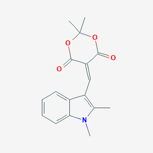 molecular formula C17H17NO4 B303319 5-[(1,2-dimethyl-1H-indol-3-yl)methylene]-2,2-dimethyl-1,3-dioxane-4,6-dione 