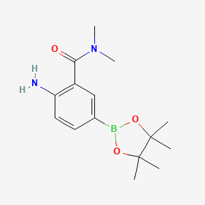 molecular formula C15H23BN2O3 B3033205 2-amino-N,N-dimethyl-5-(4,4,5,5-tetramethyl-1,3,2-dioxaborolan-2-yl)benzamide CAS No. 960067-55-4