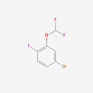 molecular formula C7H4BrF2IO B3033210 4-Bromo-2-(difluoromethoxy)-1-iodobenzene CAS No. 1000575-32-5