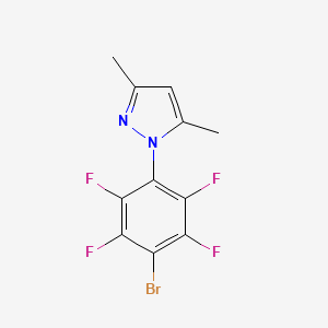 1-(4-bromo-2,3,5,6-tetrafluorophenyl)-3,5-dimethyl-1H-pyrazole