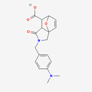 molecular formula C18H20N2O4 B3033226 2-[4-(Dimethylamino)benzyl]-1-oxo-1,2,3,6,7,7a-hexahydro-3a,6-epoxyisoindole-7-carboxylic acid CAS No. 1005150-92-4