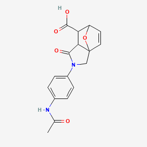 molecular formula C17H16N2O5 B3033227 2-[4-(Acetylamino)phenyl]-1-oxo-1,2,3,6,7,7a-hexahydro-3a,6-epoxyisoindole-7-carboxylic acid CAS No. 1005150-95-7