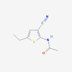 molecular formula C9H10N2OS B303323 N-(3-cyano-5-ethyl-2-thienyl)acetamide 