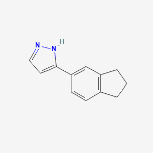 molecular formula C12H12N2 B3033235 3-(2,3-dihydro-1H-inden-5-yl)-1H-pyrazole CAS No. 1007074-30-7