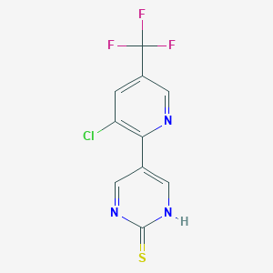 5-(3-Chloro-5-(trifluoromethyl)pyridin-2-yl)pyrimidine-2-thiol