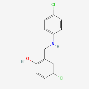 4-Chloro-2-{[(4-chlorophenyl)amino]methyl}phenol