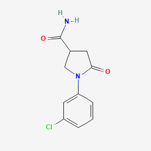 molecular formula C11H11ClN2O2 B3033245 1-(3-Chlorophenyl)-5-oxopyrrolidine-3-carboxamide CAS No. 1007632-58-7