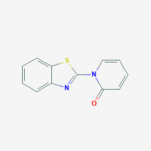 molecular formula C12H8N2OS B303325 1-(1,3-benzothiazol-2-yl)-2(1H)-pyridinone 