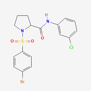 1-[(4-bromophenyl)sulfonyl]-N-(3-chlorophenyl)-2-pyrrolidinecarboxamide